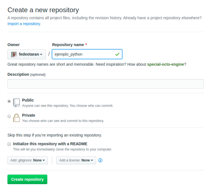 Create repo